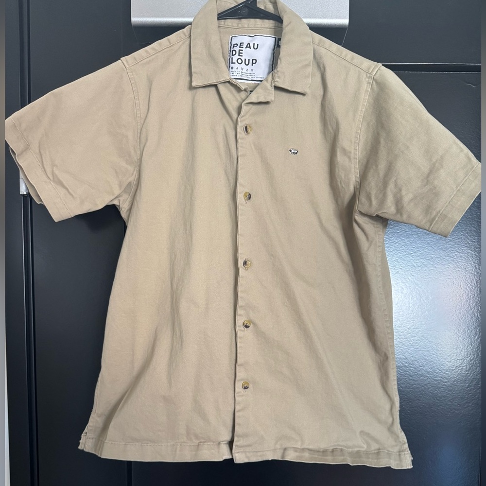 Peau De Loup Khaki Button Down Shirt